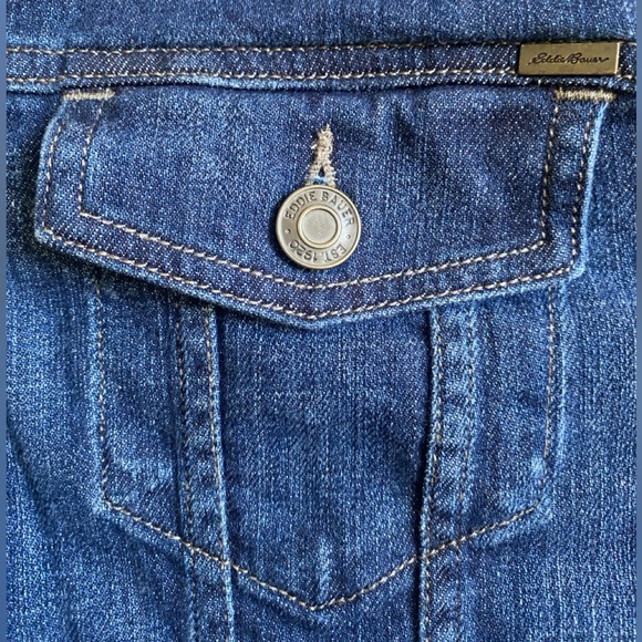 EDDIE BAUER Women’s Denim Jacket Size L - Picture 6 of 11